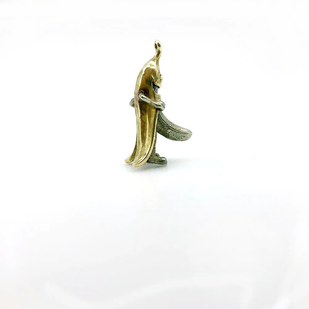 EDC Brass Key Ring Little Funny Banana Man Keychain Outdoor Tool Accessories DIY Pendant