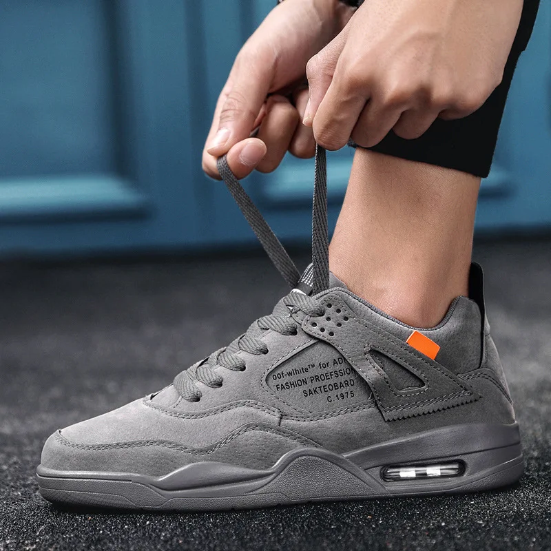 

MEN'S Shoes Autumn & Winter Fashion Shoe 2018 New Style Aj4 Shoe Korean-style Versatile Air Cushion INS Men Athletic Shoes Sneak