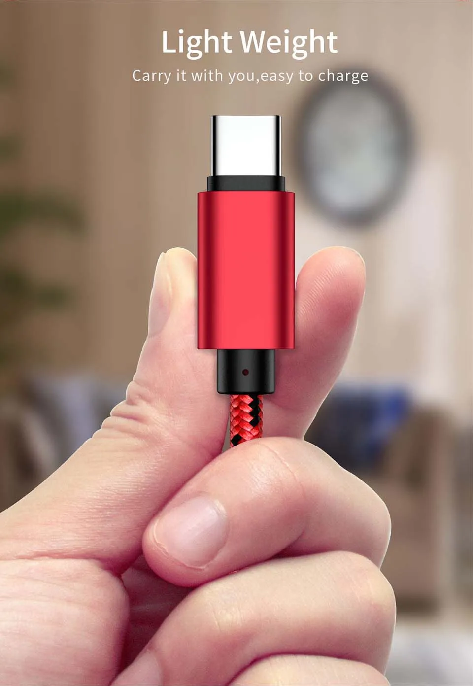 LEAF X7 USB Type C Cable for Xiaomi Redmi Huawei Samsung USB Mobile Phone Cable Fast Charging Cable for USB Type-C Devices Cord