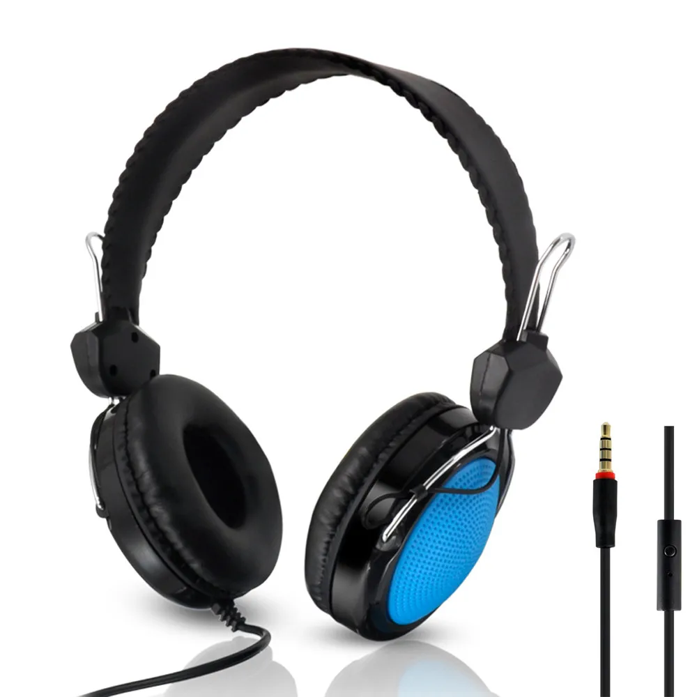 Синий mosunx T-420 Computer Stereo Gaming Headset Headphones Headphones Game Phone PS4 Xbox PC Headset with Microphone Headset - Цвет: Синий