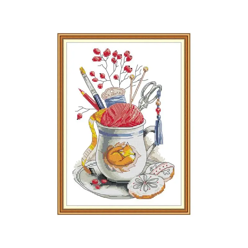 

Sewing Kit DIY Handmade Needlework Counted 14CT Printed Cross Stitch Embroidery for Diamond embroidery