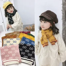 Зимний детский шарф для мужчин и женщин, детский шерстяной шарф со стразами, модный детский вязаный шарф