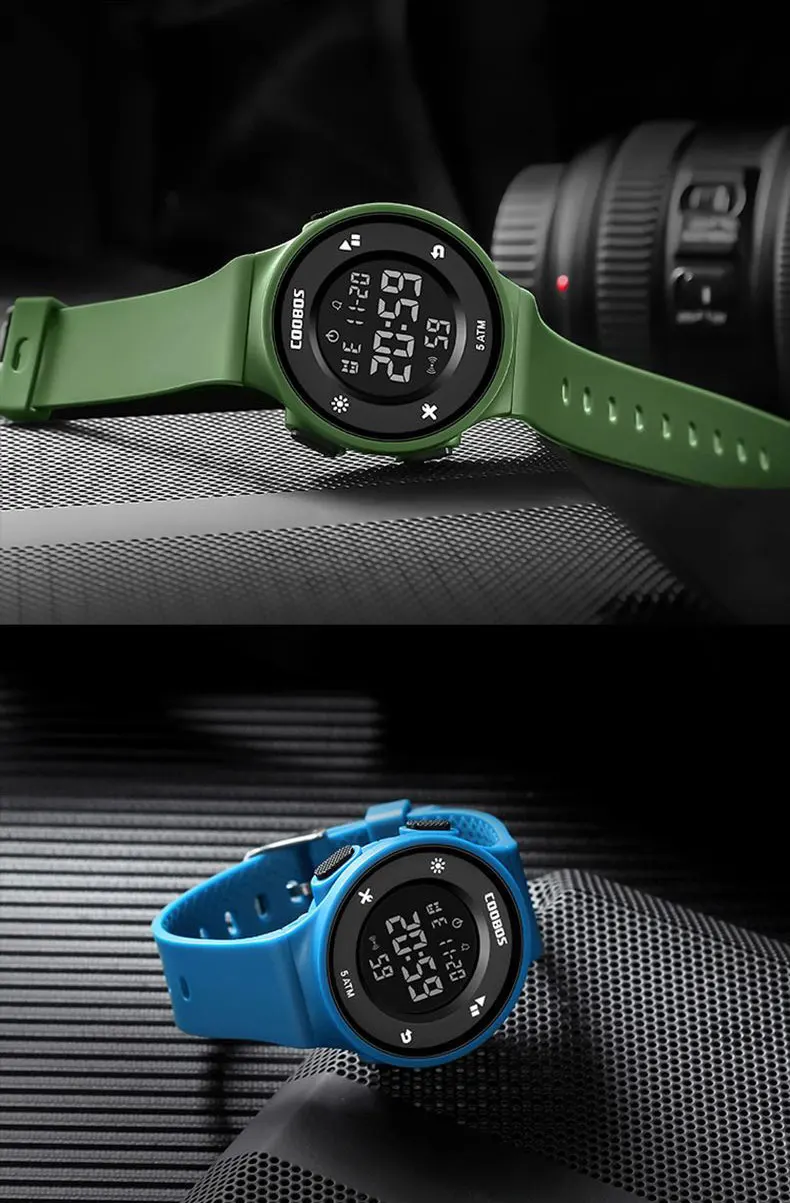 Корейский стиль Мужские Цифровые Часы Простой бизнес 5Bar водонепроницаемый светодиодный наручные часы для мужчин Лидирующий бренд спортивные часы для серфинга военные часы