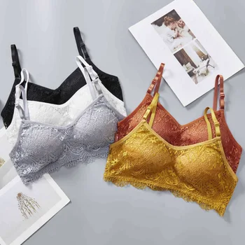 

SP&CITY Sexy Bar Lace Seamless Bras For Women Adjusted-straps Underwear Hollow Out Transparent Bra Comfrot Bra Without Underwire