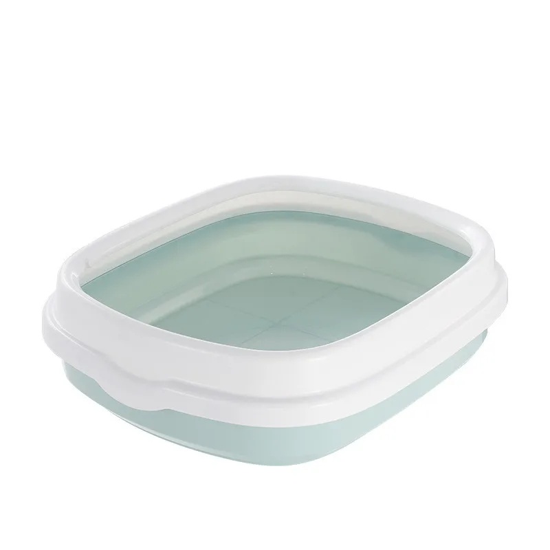 

Semi Closed Cat Litter Box Toilet Bedpan DetachableAnti-splash Pet Toilet with Scoop Easy Clean