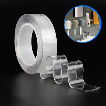 

Durable Reusable Double-Sided Adhesive Transparent Nano Tape Detachable Wash Sticker Adhesive Loop Magic Home Double-sided Tape