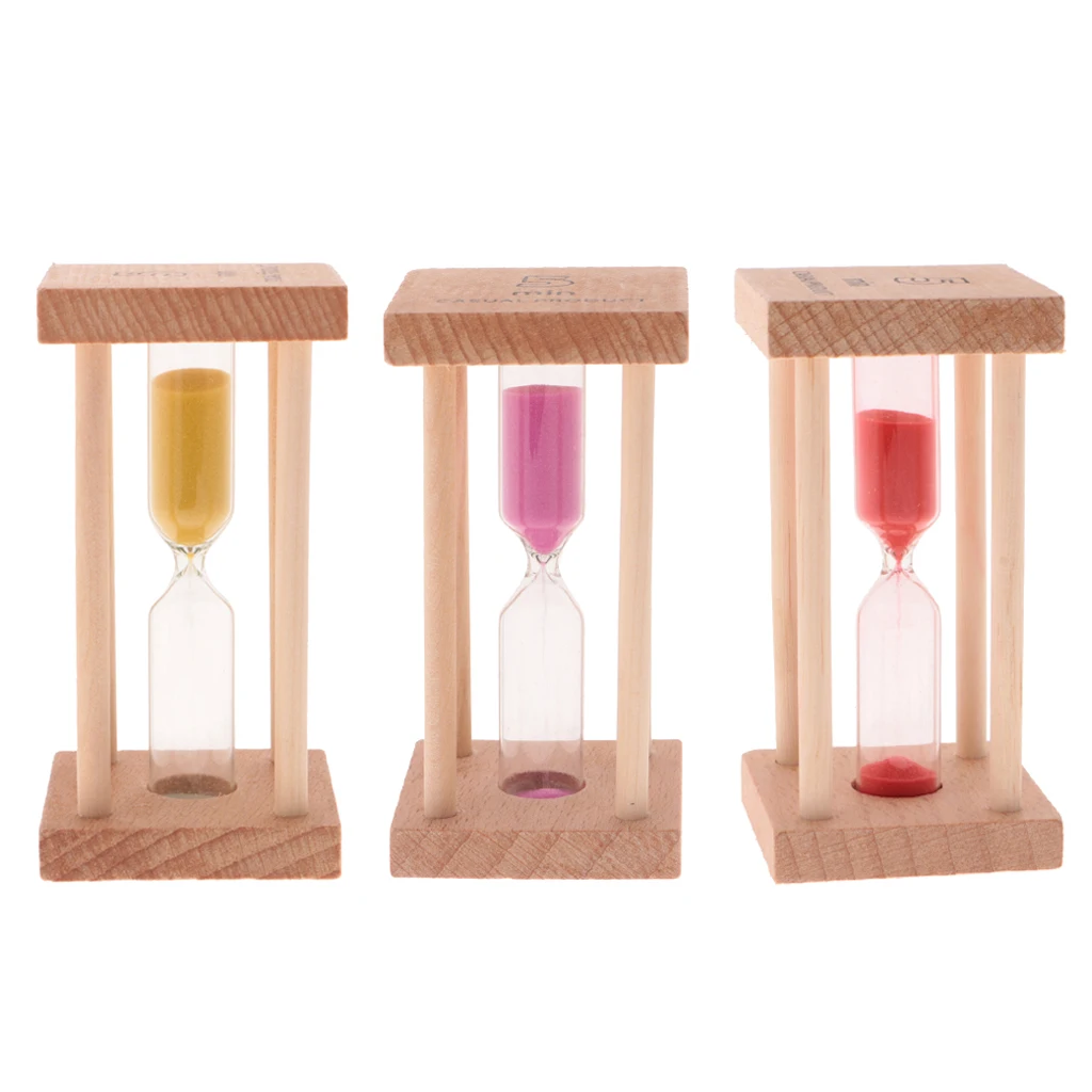 5 Mins Wooden Sandglass Baking/Cooking Timer Hourglass Home/Kitchen Accessories Ornament