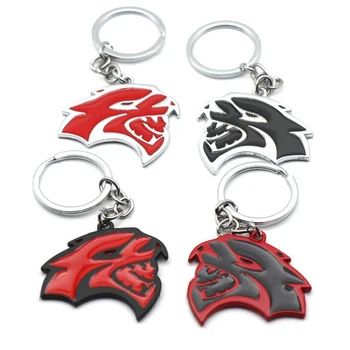 

Hellcat Car Keychain For Dodge Challenger SRT Hellcat Auto Metal Cheap man Car keyring Key ring key holder for Dodge key chain