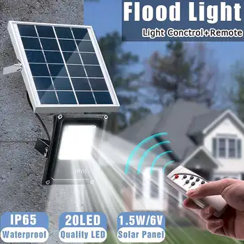 

Solar Floodlight with Remote Control 10W Waterproof IP65 Timer Lighting Control Outdoor Lighting LED Spotlight Garden Solar Lamp