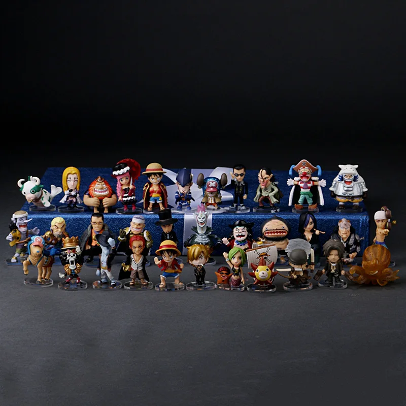 

Anime Full Set One Piece Garage Kit King Model Luffy Sauron Gismo Seven Wu Hai Decoration Gift Doll