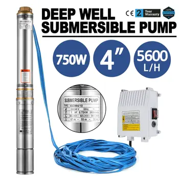 

5600L / H Max. Garden Electric Deep Submersible Well Pump 230V / 50Hz 750w