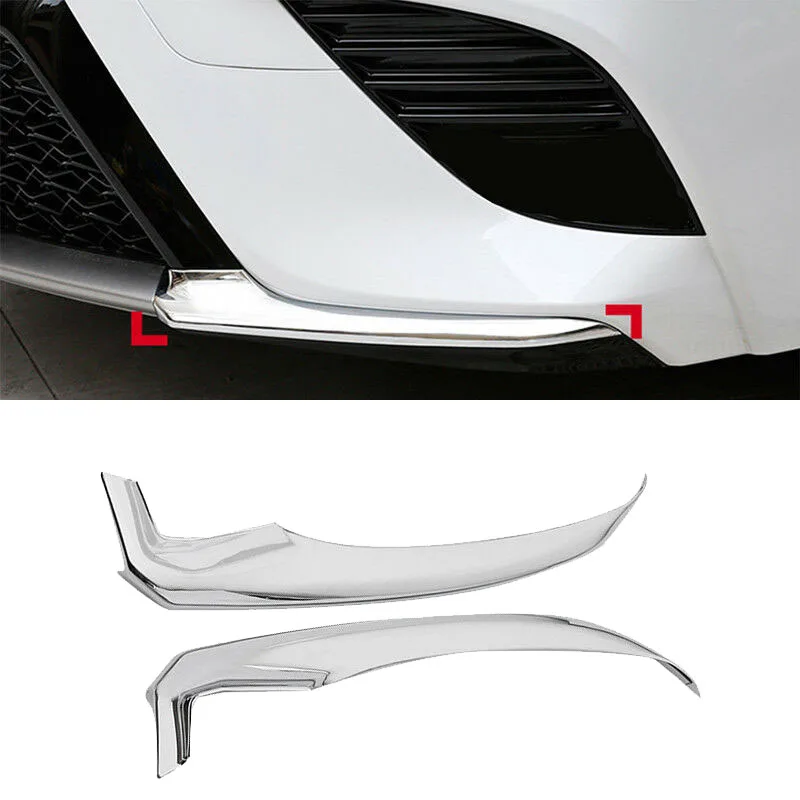 Sport Style Chrome Front Bumper Corner Moulding Cover Anti-Collision Trim for Toyota Camry 2018 2019 2020 | Автомобили и