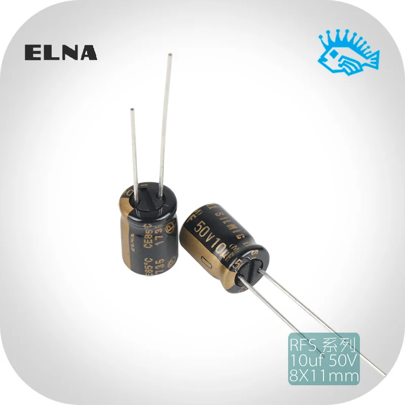 

10pcs ELNA 10uf 50V10uF Silmic II RFS Fever Audio Aluminum Electrolytic Capacitor 8x11mm