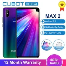 Cubot Max 2 Android 9,0 19:9 4 Гб 64 Гб MT6762 восьмиядерный смартфон 6,8 ''водослива 5000 мАч двойная задняя камера 6P объектив 4G LTE телефон