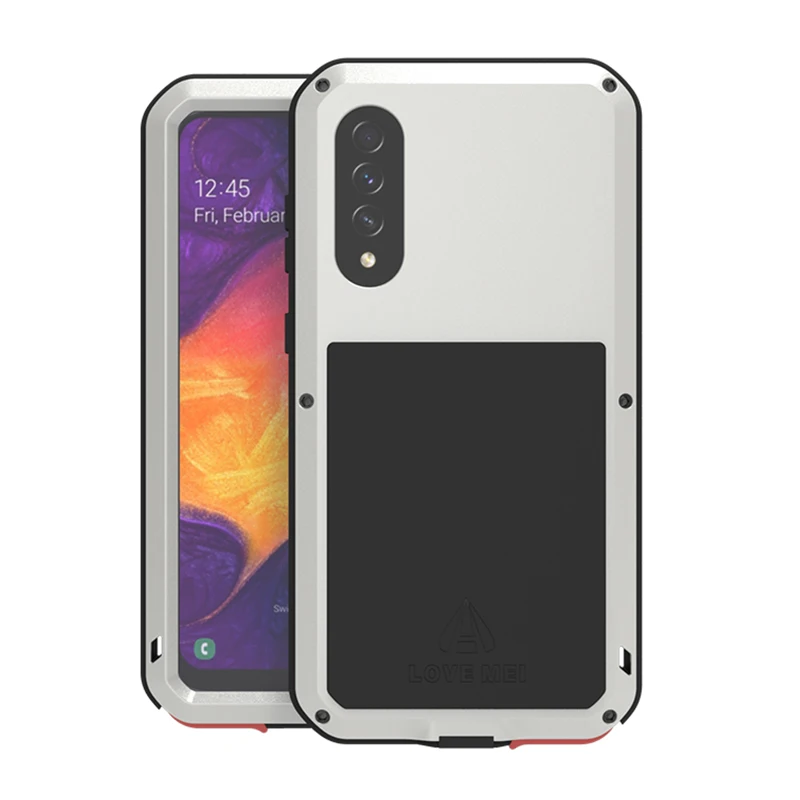 Чехол Love Mei для samsung Galaxy A50, металлический противоударный чехол для samsung Galaxy A50, прочный армированный чехол для телефона с защитой от падения