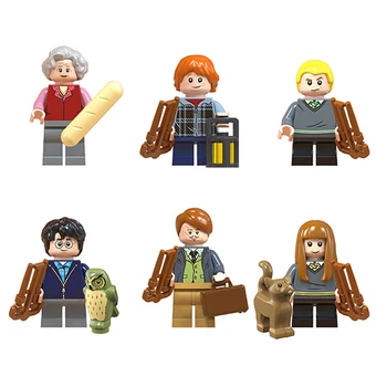 

6-20 Pcs Potters Draco Malfoy Ron Hermione Susan Building Blocks Bricks Compatible LEGO Puzzle Blocks Action Model Birthday Toys
