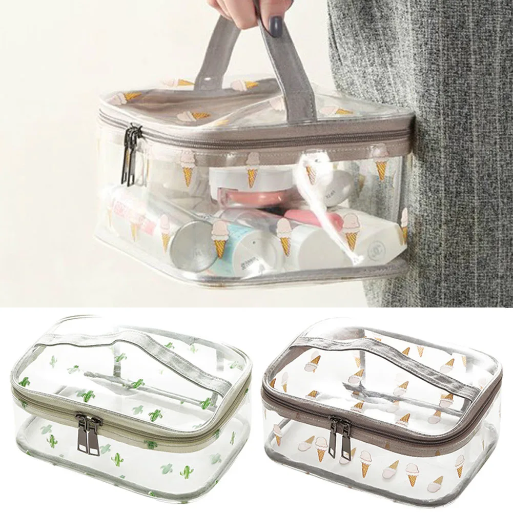 Container Waterproof Cosmetic PVC Organizer Toiletry For Makeup Wash Bag Portable Transparent Case Large Capacity Travel Storage