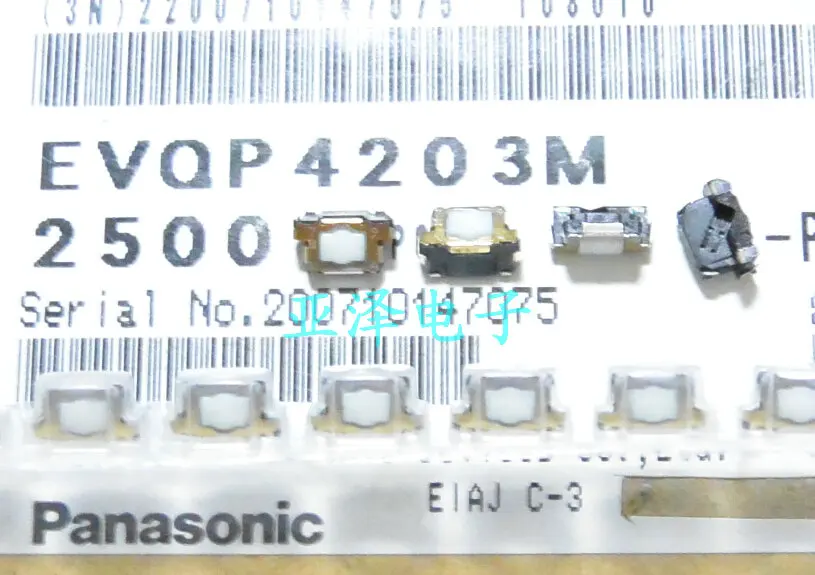 100PCS/LOT EVQP4203M SMD touch button switch, 3*6 side button, imported original