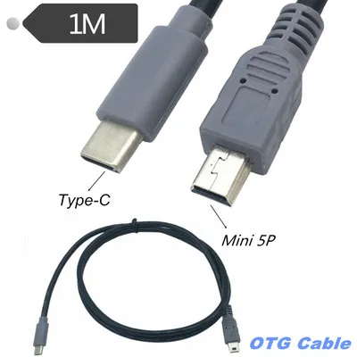 Mini B Male to type-c OTG конвертер адаптер свинцовый кабель для передачи данных Бесплатная