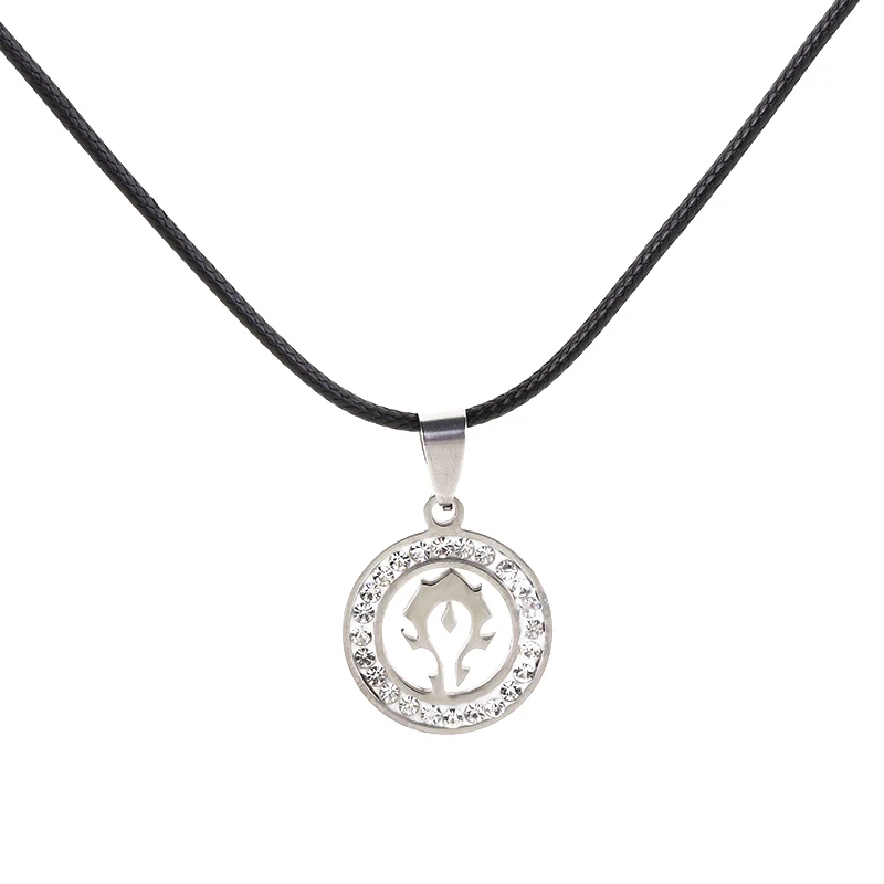 Stainless steel Jewelry Crystal Charm World of Warcraft Horde