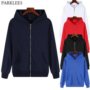 

Fashion Zipper Men Hoodies Sweatshirts Loose Casual Men Coat Cotton Solid Hoodie Men Black Hoodie Mens/Women Clothing streetwear