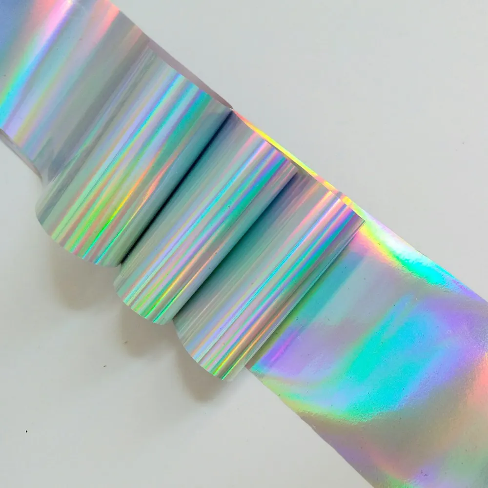 100 см Лазерная Серебряная Золотая наклейка для ногтей Holo Фольга пальцев новый