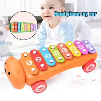 

Children Knock on Piano Keyboard Cartoon Animal Shaped Hand Buggy Kid Music Educational Toy S7JN