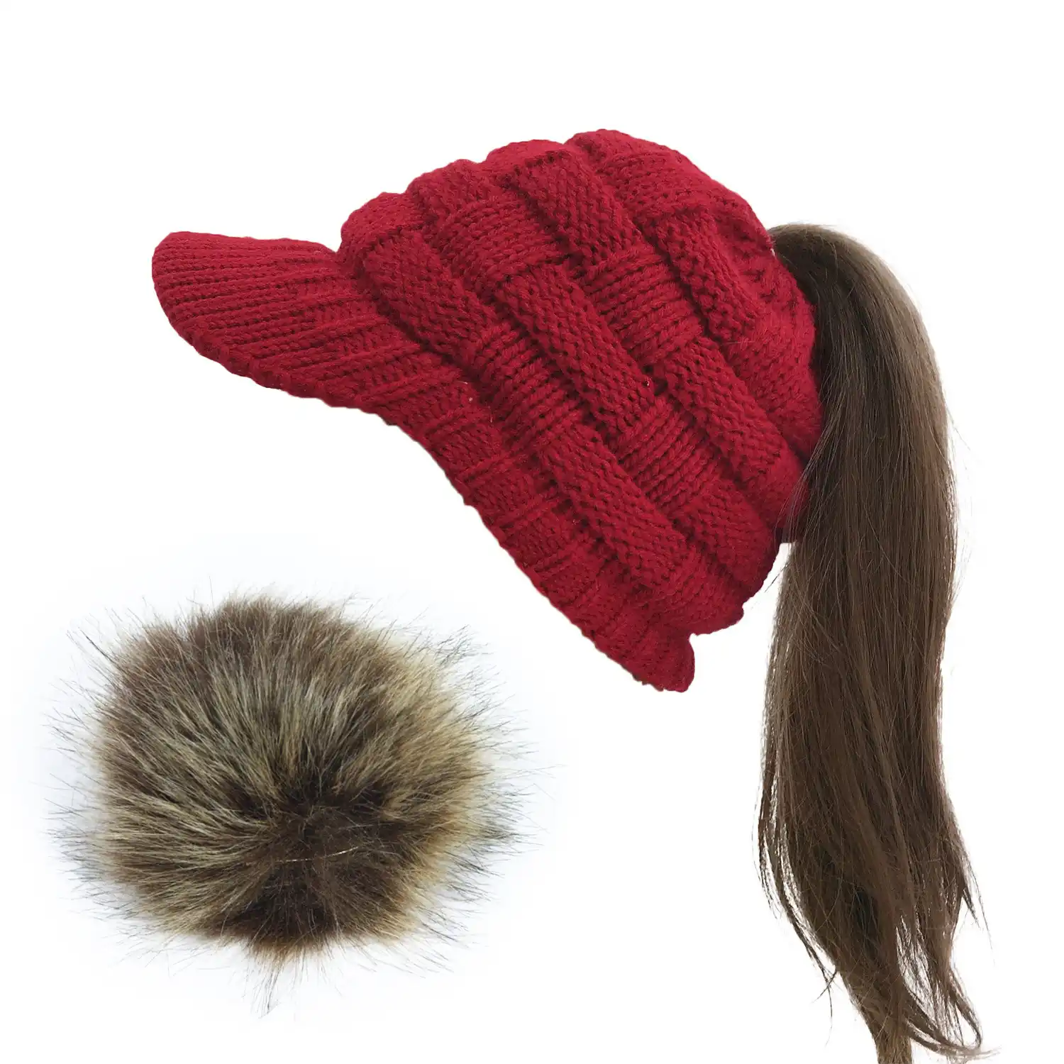 bobble hat with detachable bobble