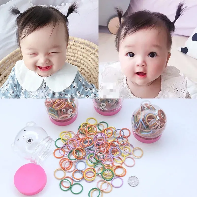 100 Stuks Candy Kleur Haarbanden Rubberen Band Elastische Meisjes Haaraccessoires Paardenstaart Houder Gom Hoofddeksels Koreaanse Kinderen Ornamenten