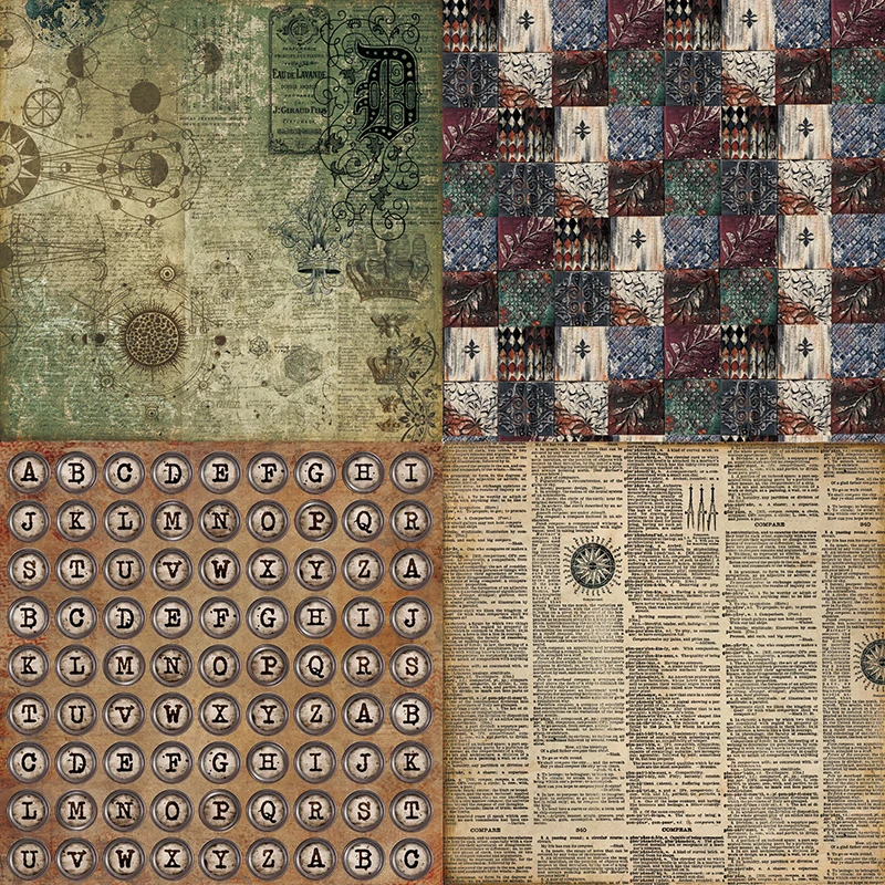 Panalisacraft 24 sheets 6"X6"vintage patterned paper pad Scrapbooking paper pack handmade craft craft Background pad card