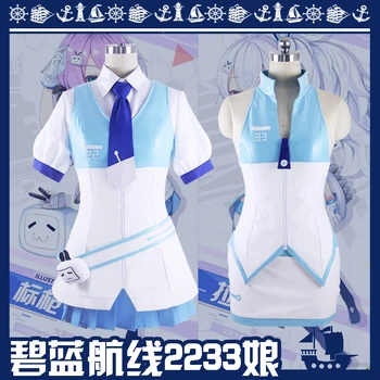 

collection Dresses Azur Lane USS Laffey DD-459 Uniform Women Skirt Lady White Battleframe Cosplay Costume Adult Outfit Clothing