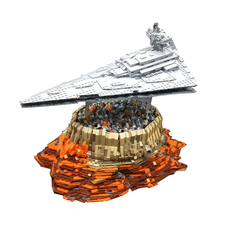 MOC 18916 Звездные игрушки войны Разрушитель Круизный корабль Империя над Jedha город