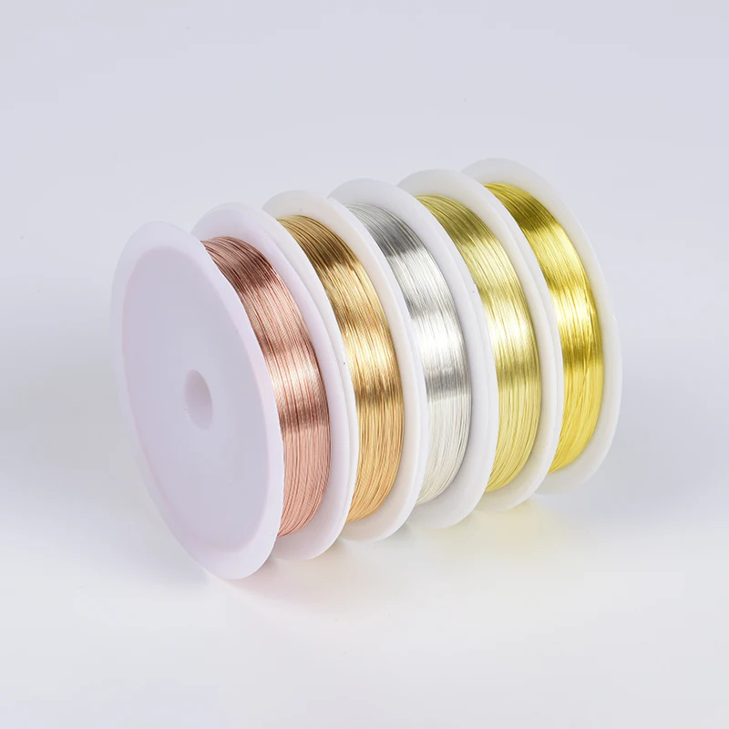 

Real Gold Plating 0.2 - 1mm Brass Wire For Jewelry Making DIY Craft Beading Roll String Material Jewelry Findings