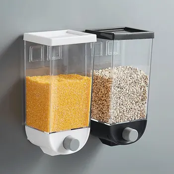 

Cereal Dispenser Container Wall Mounted Cereal Dispenser Tank 1500ML Grain Dry Food Container Kitchen Storage Box HKS99