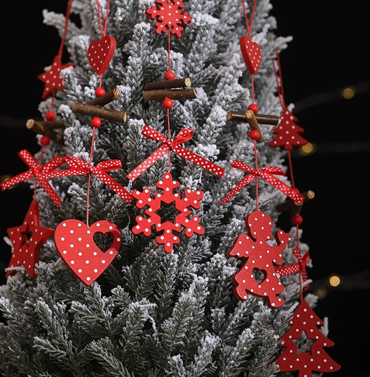 Сделай Сам, Красная рождественская елка, снежинка, ангел, звезда, Деревянные Подвески, Рождественское украшение для дома, украшения, рождественский подарок,, год