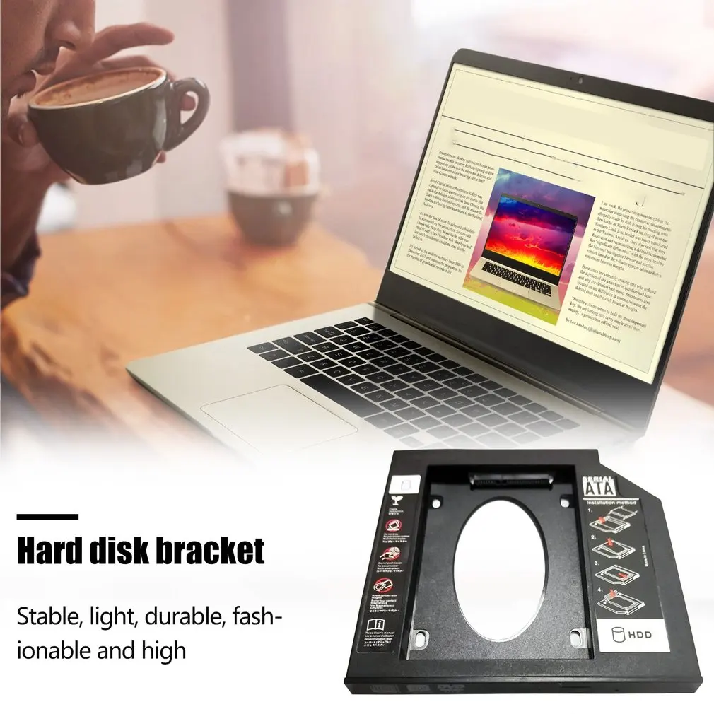 Ноутбук Pc Cd драйвер слот Hdd Ssd держатель кронштейн пластиковый Sata жесткий диск Оптический отсек с отверткой