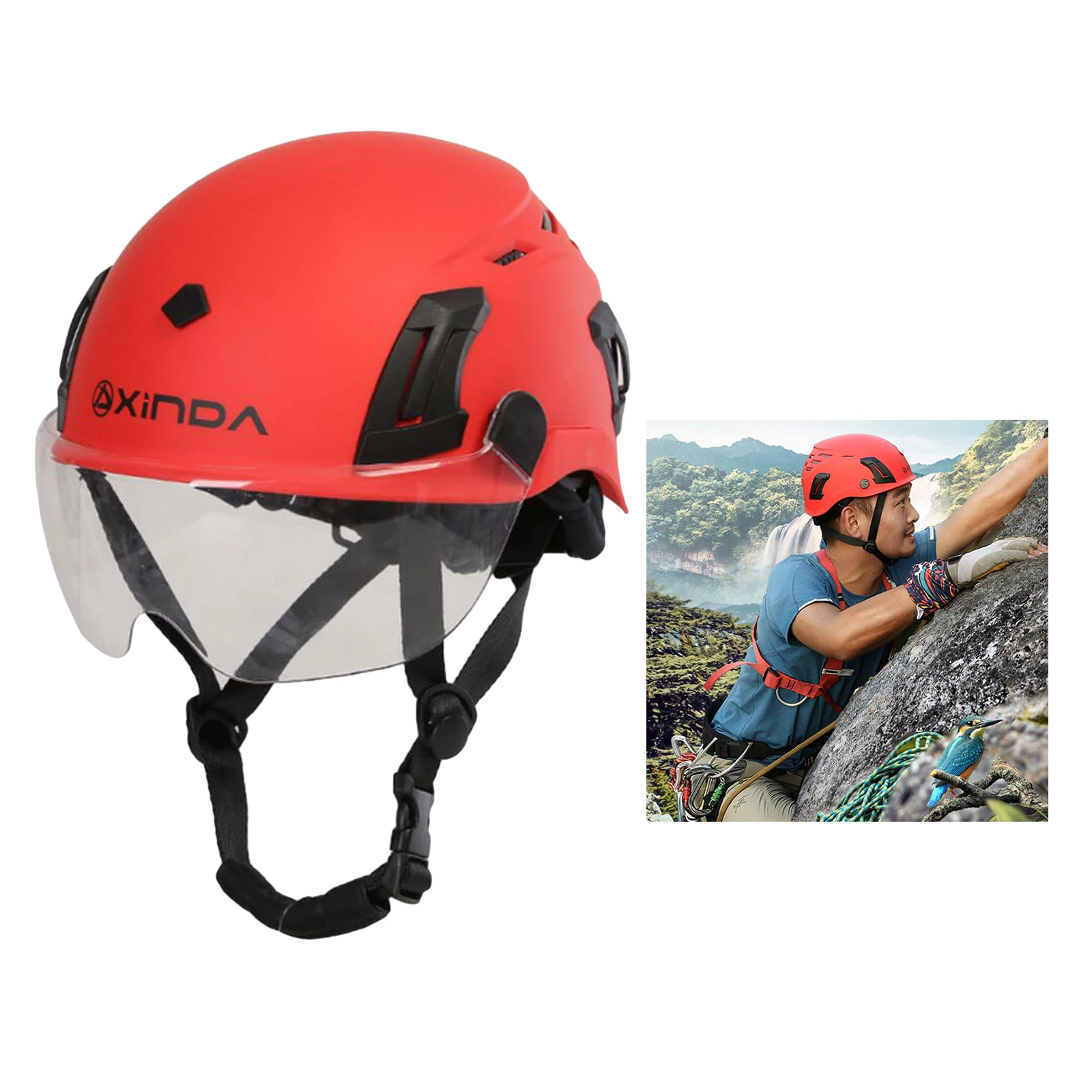 Adjustable Safe Rock Climbing Downhill Caving Rappelling  Helmet Protector 