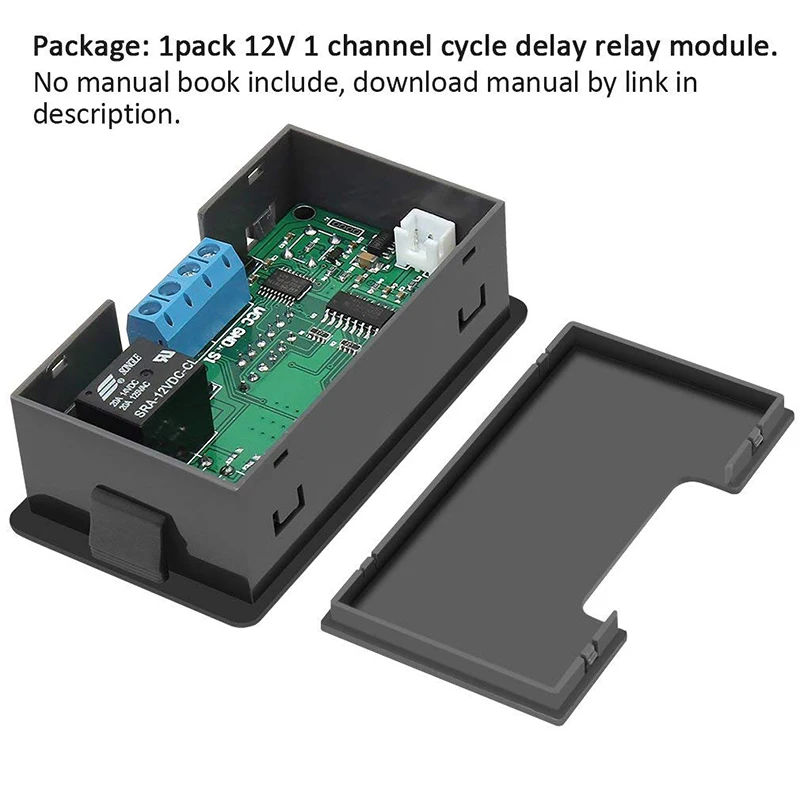 DC 12V 24V Digital Cycle Timer Delay Relay Board Module with LED Dual Time Display Timing Relay Switch for Car 0~999 c