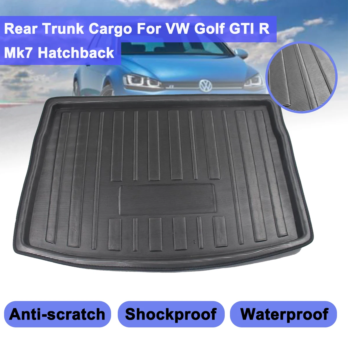 Напольный коврик накладка для VW Golf GTI R Mk7 хэтчбек 2013 2014 2015 2016 2018 чехол багажника| |
