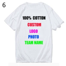 Хлопок, заказной принт, футболка для женщин/мужчин, сделай сам, как фото или логотип, белые футболки, футболки, модная мужская футболка на заказ