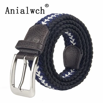 

105*3.5CM Mixed Color men lastic Wide Stretch Belt Braided Knitted Stretch Belts Elastic Belt Woven Menmerk riem dames U010
