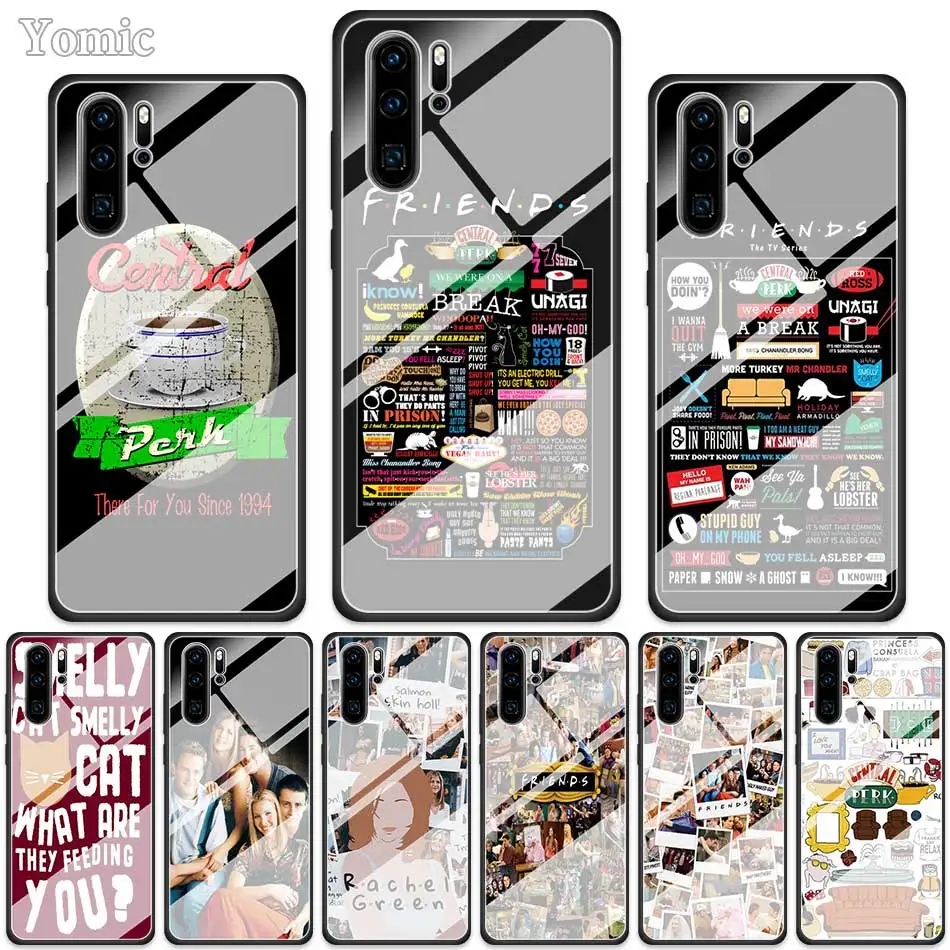 

Central Perk Coffee friends Tempered Glass Cases for Huawei P30 Pro P10 P20 P30 Lite Mate 10 20 Lite Honor 20 Pro 8X Cover
