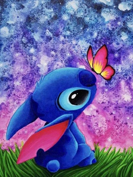 Disney 5D DIY Diamond Embroidery Cartoon Lilo & Stitch Picture Mosaic Home Decor Round Drill Diamond Painting Cross Stitch Kit 