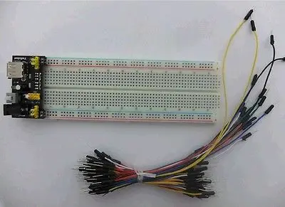 MB102 830 Tie Points Solderless PCB Breadboard MB-102 + 65PCS Jumper cable+Power diy electronics
