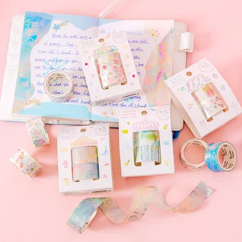 

2Pcs / diy Diary Washi Tape Cute Decorative Adhesive Tape Masking Tape For Stickers Scrapbooking DIY Stationery Tape