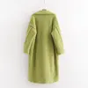 Autumn Winter Women Avocado Green Teddy Coat Stylish Female Thick Warm Cashmere Jacket Casual Girls Streetwear ► Photo 2/2