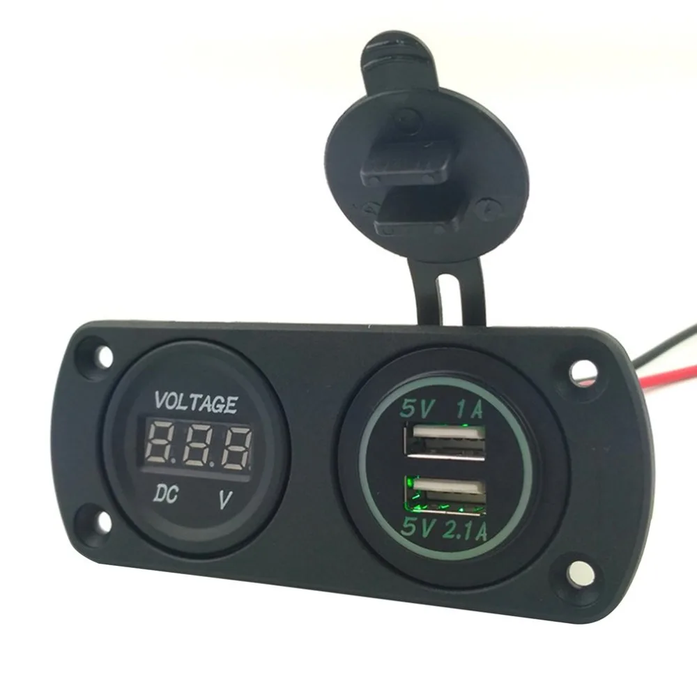 Двойной USB авто розетка для автомобильного прикуривателя разветвитель 3.1A адаптер питания зарядное устройство для мобильного телефона цифровой вольтметр дисплей