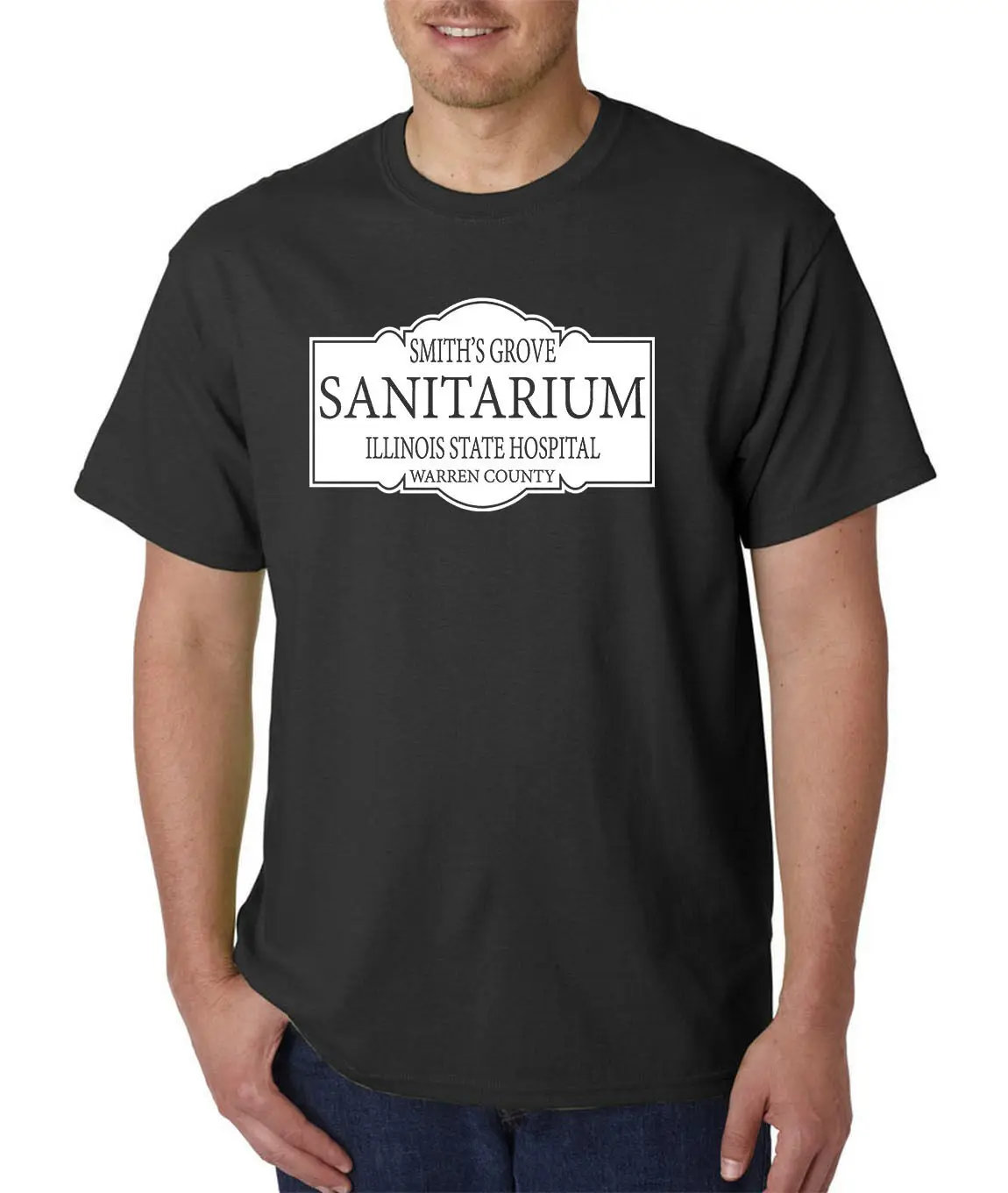 Футболка Смитс Гроув-Sanitarium-Хэллоуин/ужас больничный фильм | Мужская одежда