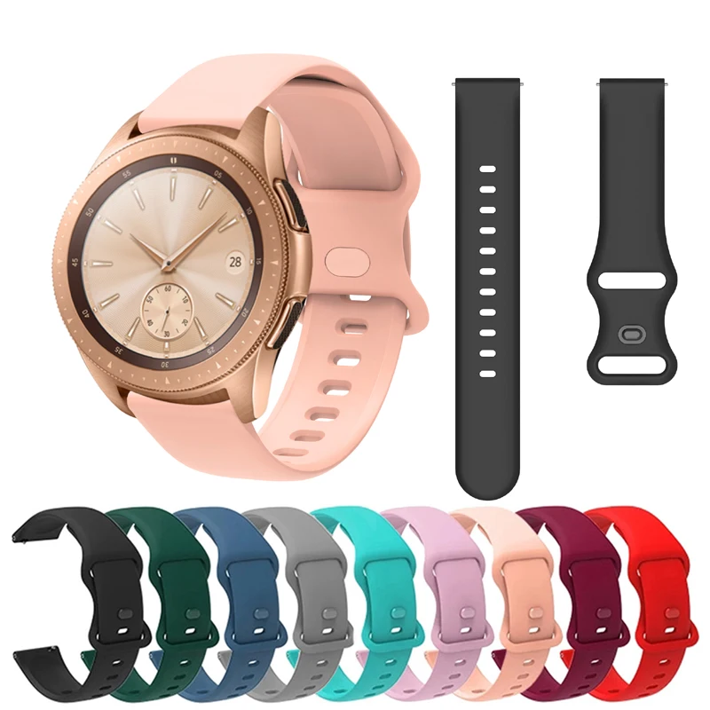 

New Silicone Strap For Samsung Galaxy Watch 3 41mm 45mm Sport 20mm 22mm Replacement Watchband For Samsung Gear S2 S3 Frontier