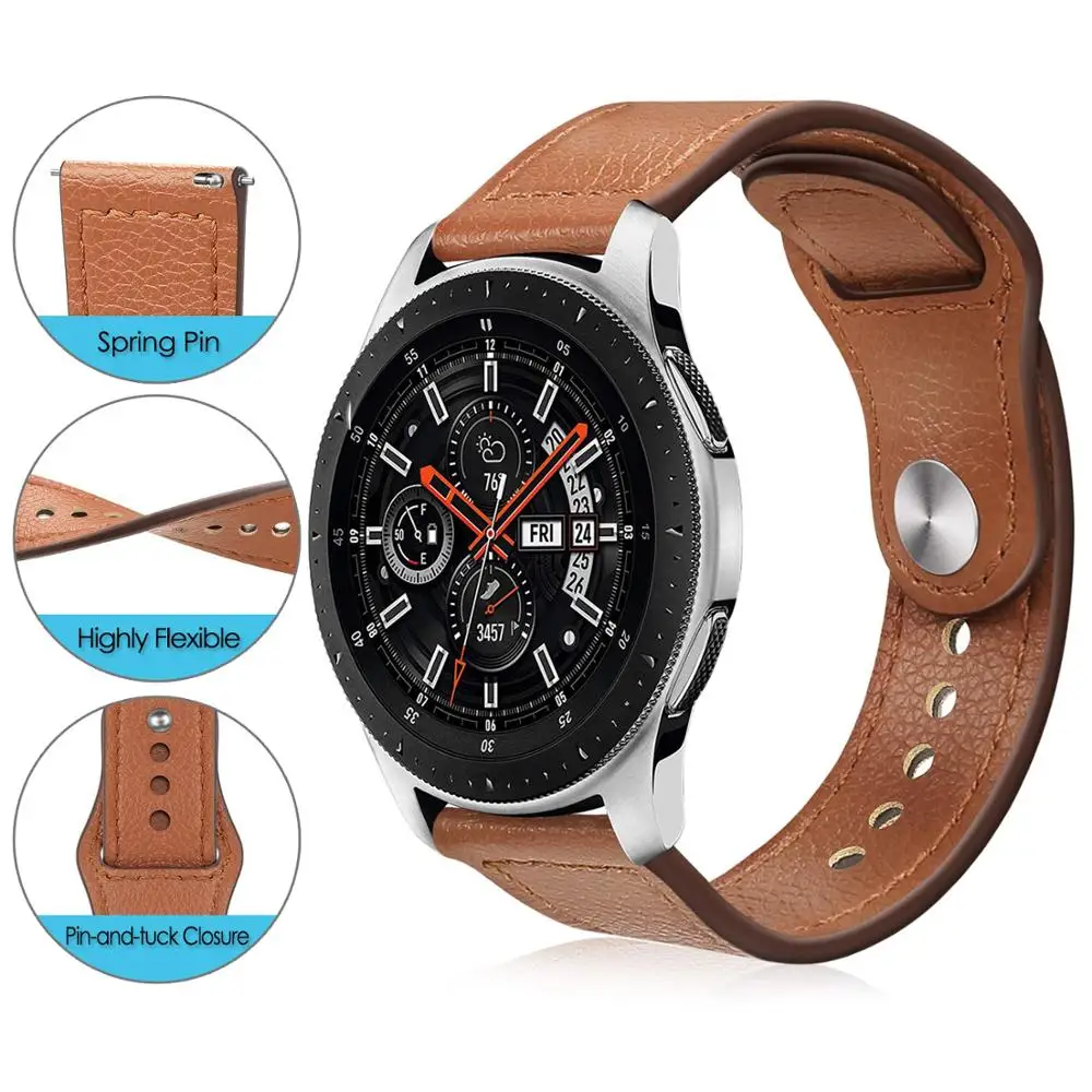 22 мм ремешок huawei gt 2 Classic для samsung gear sport s2 S3 galaxy watch active 40 44 42 46 huami amazfit gtr bip|Ремешки
